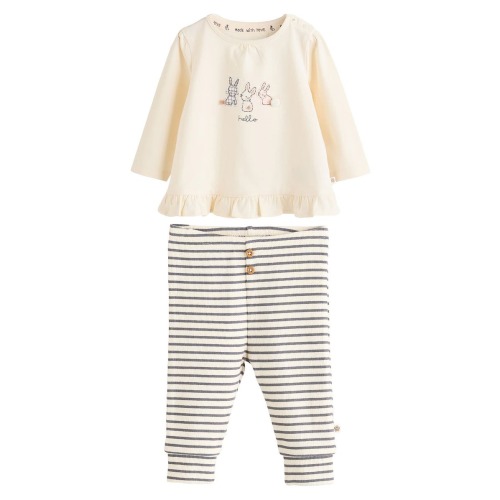 Bunny Shirt & Leggings Set, 6-9M