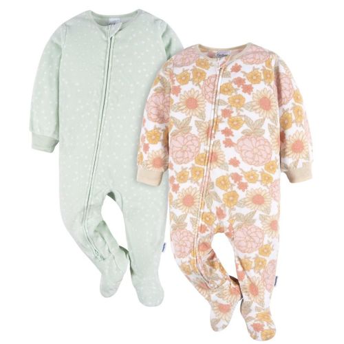 Gerber Baby & Toddler Girls' Blanket Sleeper, 2-Pack, Color: Pink floral, Size: 0-3 months