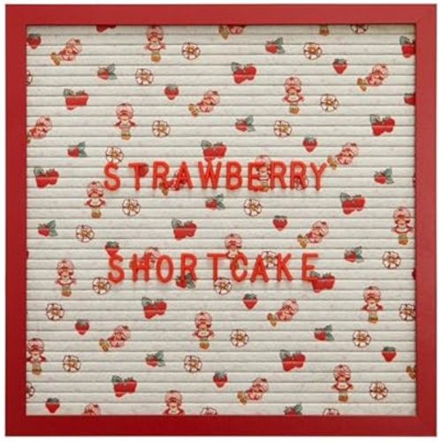Strawberry Shortcake 12"x12" Letter Board, Message Board Sign for Desk, Room Decor, Quotes, Notes & Personalized Display,Includes 145 Characters