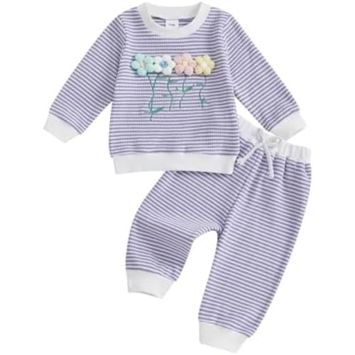 Little Girls Fall Winter Clothes Toddler Girl Fish Bait Long Sleeve Sweatshirt Pullover Top Pants Cute Outfit Sets