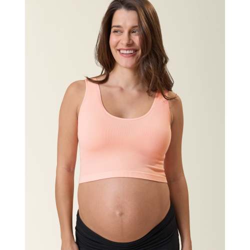 Sublime® Bamboo Scoop Neck Maternity & Nursing Longline Bra Top | Sunset Pink - Kindred Bravely
