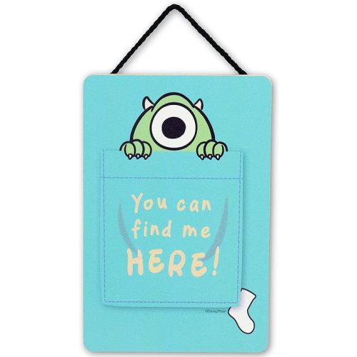 Disney Pixar Monsters, Inc. You Can Find Me Here Hanging Wood Sign
