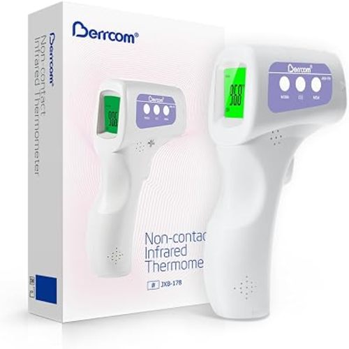 Berrcom Non-Contact Infrared Forehead Thermometer, 3-in-1 Digital Fever Check Temperature Gun for Baby Infant Kids Adults, Fast Accurate - Purple