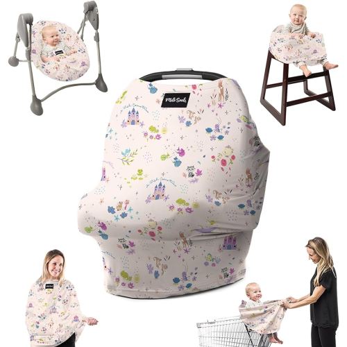 Milk Snob Disney's A Wish Come True 5-in-1 Baby Cover, Breastfeeding, Car Seat, Carrier, Stroller, High Chair, Shopping Cart, Lounger Canopy, Baby Shower Gender Neutral Gifts, Nursing Top