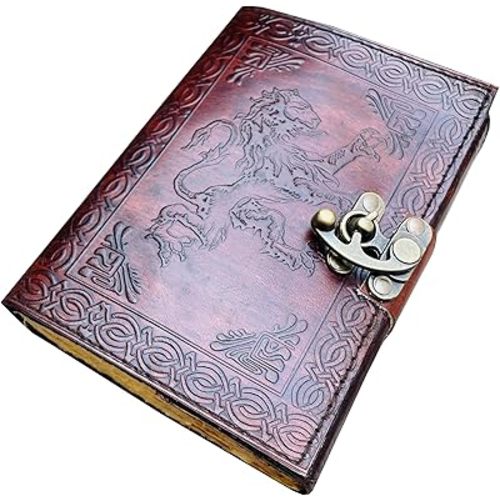 celtic lion leather journal notebooks embossed book vintage witches fantasy spell women dream shadow incredible travel writing bound classic journals diary for work 7x5 inch