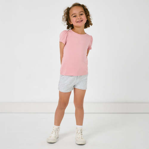 Light Heather Gray Dolphin Shorts - Little Sleepies