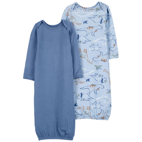 Baby 2-Pack Dinosaur PurelySoft Gown Set - Carter's | Carter's
