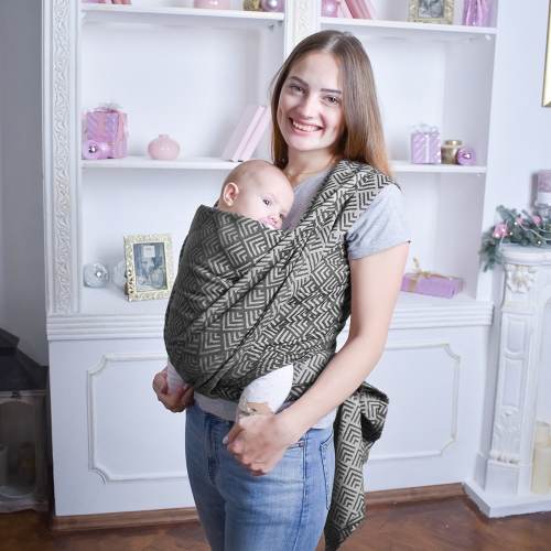 Woven baby carrier wrap