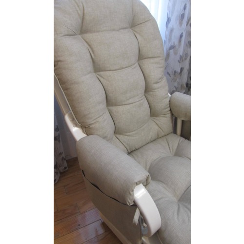 Custom Glider Rocking Chair Cushion Set in Jackson Tan , Handmade in USA, Chair is NOT included.