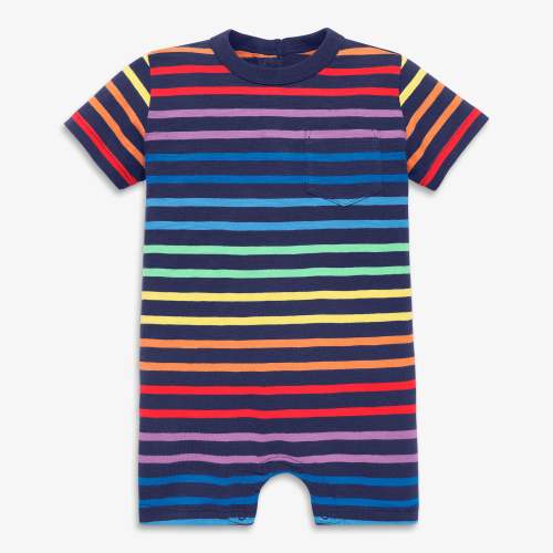 Clearance baby pocket shortie in double rainbow stripe | Primary.com