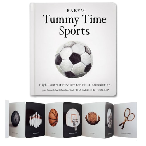 Baby's Tummy Time Sports: High-Contrast Fine Art for Visual Stimulation (Tabitha Paige Children's Book Series)