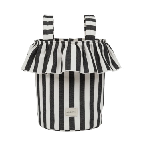 Basket Rayas - Black + White · Minicoton