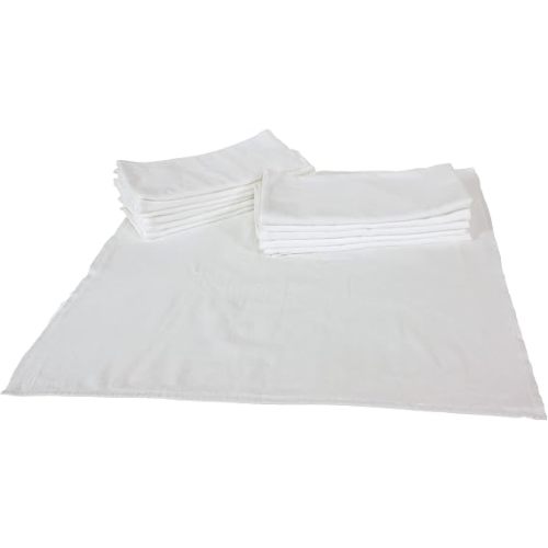 OsoCozy Unbleached Birdseye Flat Cloth Diapers (1 Dozen) - 27.5 x 30.5 Inches, One-Layer Flat Cloth Baby Nappies Made of Soft, Durable 100% Birdseye Weave Cotton