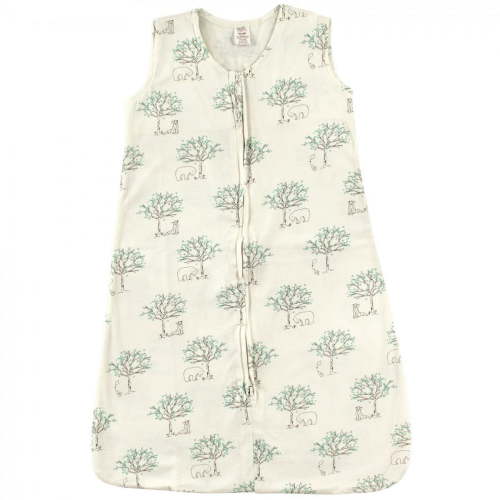 Touched by Nature Baby Organic Cotton Sleeveless Wearable Sleeping Bag, Sack, Blanket, Birch Tree, 6-12 Months