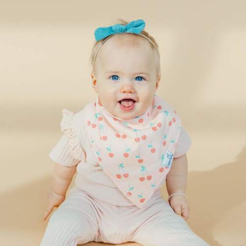 Copper Pearl 4 Pack Baby Bandana Bibs - Cheery - 4 Pack Baby Bandana Bibs - Cheery
