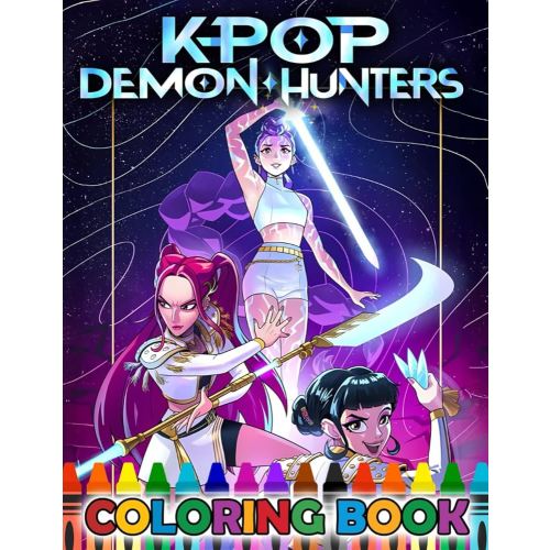K-Pops De-mon Hunter's coloring book: 50 JUMBO KPops Drawing Pages for Kids Teens Adults