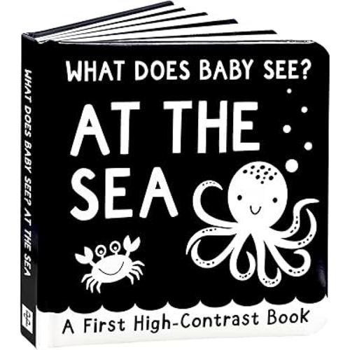 What Does Baby See? - At The Sea (A High Contrast Board Book, Padded)