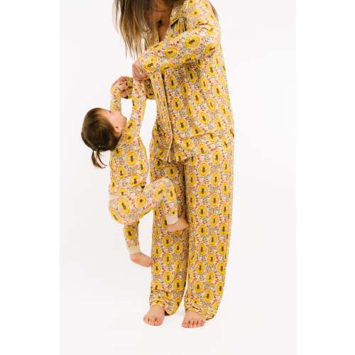 Sweet Bee Women's Button Up Long Sleeve Set