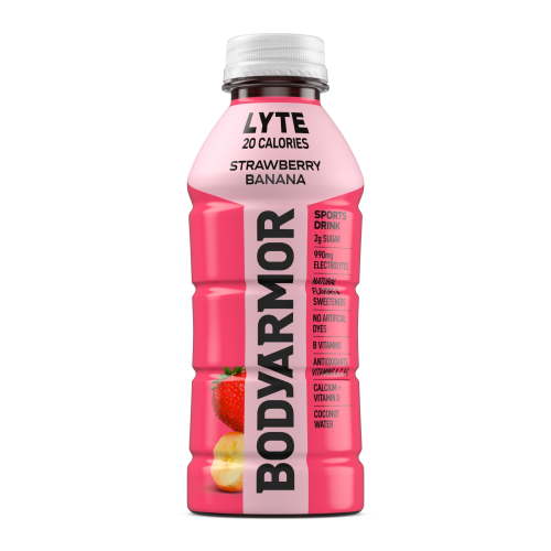 BODYARMOR Lyte Sports Drink, Strawberry Banana, Natural Flavors with Vitamins, 16 fl oz Bottle