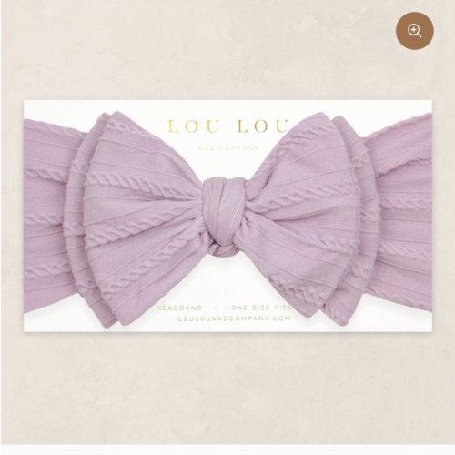 Cable Knit Headband - Lilac