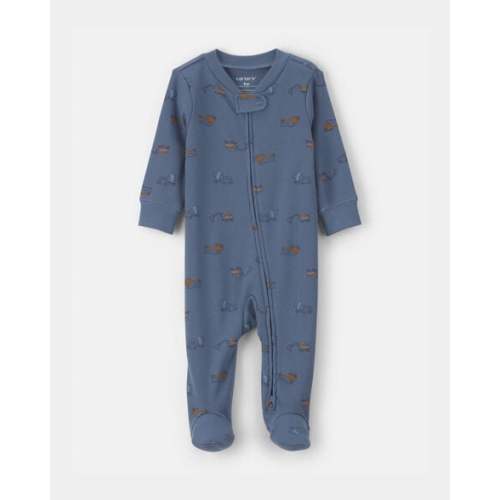 Baby Construction Snug Fit Sleep & Play Pajamas - Blue | Carter's