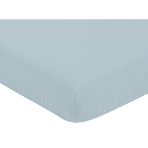 Sweet Jojo Designs Slate Blue Collection Boy Fitted Crib Sheet - For the Construction Truck Transportation Collection