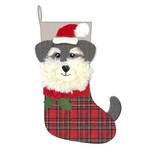 Holiday Stocking, Santa Shnauzer – SpearmintLOVE