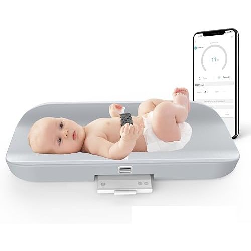 MINDPETMED Smart Changing Pad Scale, Max 44lbs/20kg, Diaper Changing Baby Scale