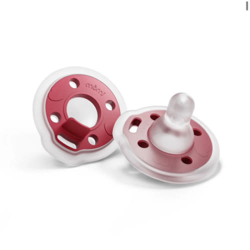 babypace breast-like pacifier 2-set - cranberry | mōmi