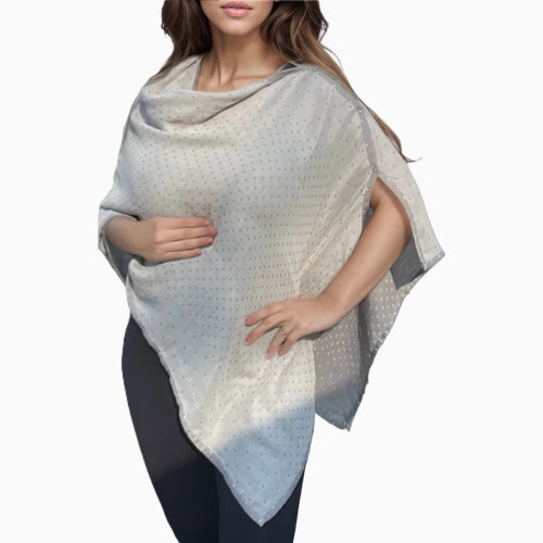 Simple Wishes The Haven 100% Cotton 7-in-1 Nursing Cover - Gray Dots