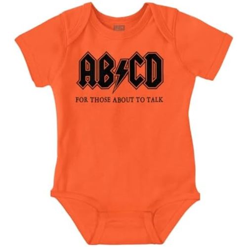 Brisco Brands Cutest Lil Rockstar Music Lover ABCD Baby Romper Boys or Girls