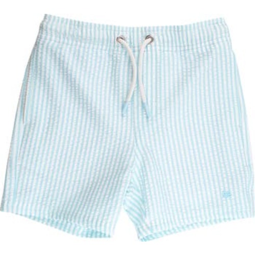 Kids' Blue Breeze Seersucker Swim Trunks, 3-6M