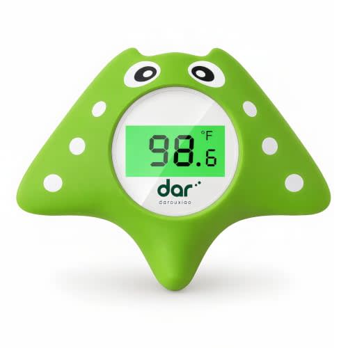 Baby Bath Thermometer, Floating Digital Water Thermometer with 3-Color Backlit Temperature Alert, BPA-Free Waterproof Bath Toy, Accurate LCD Display for Infant, Toddler, Kids & Pets