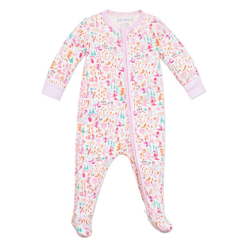 Pink Ski Zip Baby Onesie| Joy Street Kids