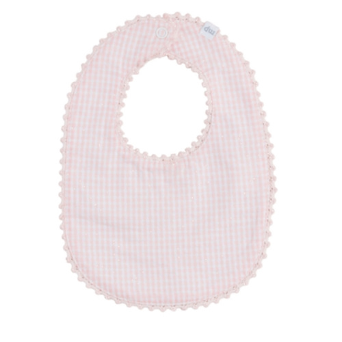 Pink Gingham Bib