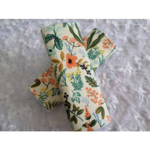 Rifle Paper Co. Floral Car Seat Strap Covers: Herb Garden in Natural, Handmade