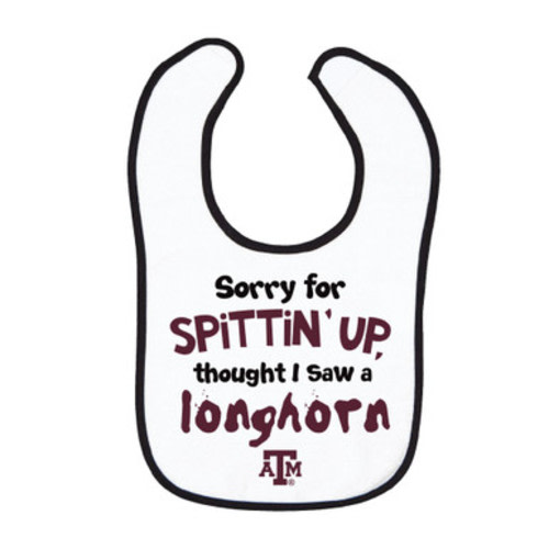 Sorry For Spittin' Up Bib - White - The Warehouse at C.C. Creations