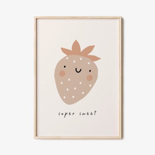 Super Sweet Strawberry Poster Print Baby Kids Room Décor - Etsy