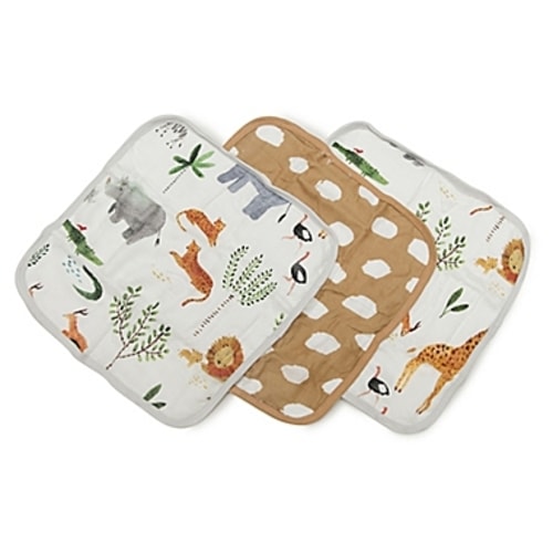 Loulou Lollipop 3-Pack Safari Jungle Washcloths