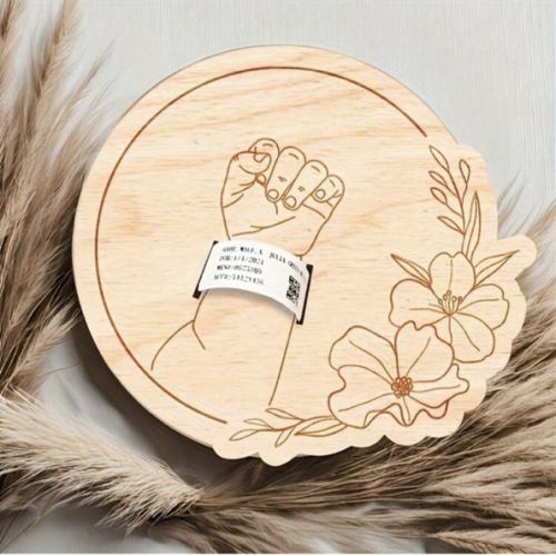 Newborn Hospital Bracelet Engraved Keepsake Holder, Personalized Baby Gift, Laser-Cut Wood Fiber Board, Memorial Pregnancy Wristband | SHEIN USA