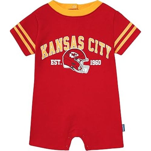Gerber NFL unisex-baby Nfl Team Short Sleeve Romper