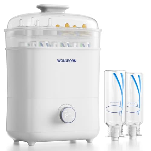Bottle Sterilizer and Dryer, 99.999% Deep Sterilization, 6-min Rapid Disinfection, Up to 12 Bottles, HEPA Filter, All-in-One for Baby Bottles, Breast Pump Parts & Newborn Essentials