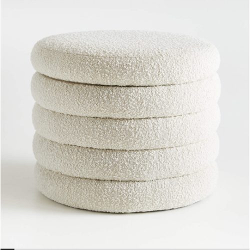 Snoozer Cream Storage Ottoman