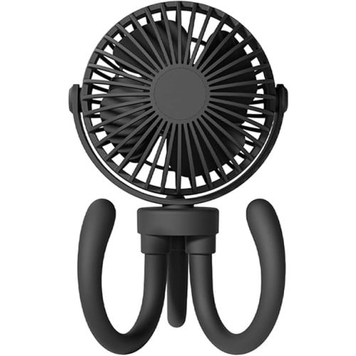 2000mah Portable Stroller Fan 3 Speeds Baby Fan Rechargeable Handheld Fan Octopus Desk Fan for Amusement