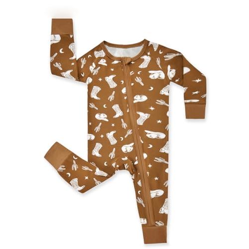 MOSSRIVER Bamboo Viscose Baby Long Sleeve Romper, Cute Pumpkin Prints Zipper Footless Jumpsuit, Toddler One-Piece Outfits