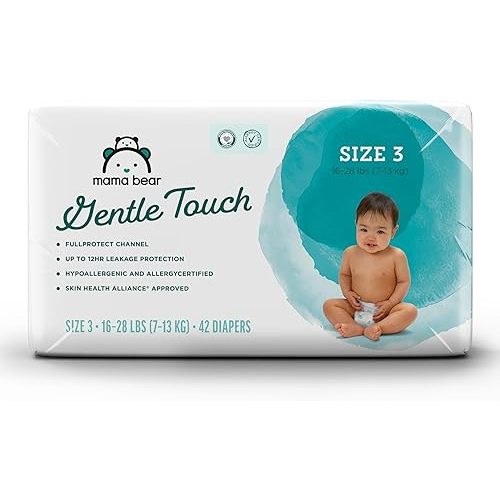 Amazon Brand - Mama Bear Gentle Touch Diapers, Size 3, 42 Count
