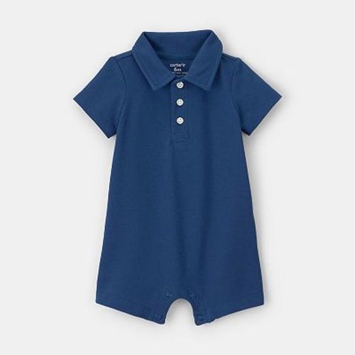 Baby Boy Carter's Pique Polo Short-Sleeve Romper