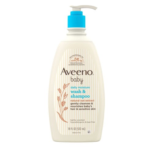 Aveeno Baby Wash & Shampoo, 12 Ounce, 18 Ounce