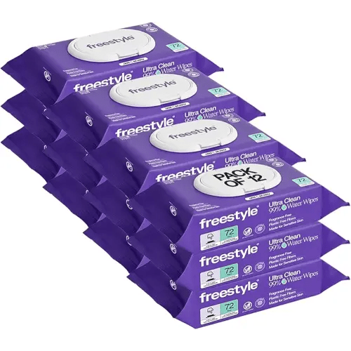 Freestyle Soft Jumbo Baby Wipes, Hypoallergenic and Unscented, Water-Based Wet Wipes for Babies, Finely Suited for Sensitive Skin, Thick & Oversized, Pack of 12, 72 Wipes Per Pack