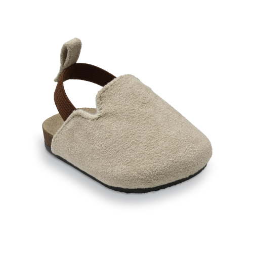 Carter's Child of Mine Infant Unisex Suede Slip-On Clogs, Color Tan, Sizes (0-3) - (3-6) Months
